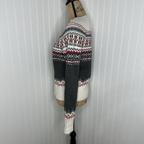 B Moss Lambswool Angora Cardigan Sweater Sz M Fair Isle Nordic Winter Vtg 90s - Picture 3 of 11